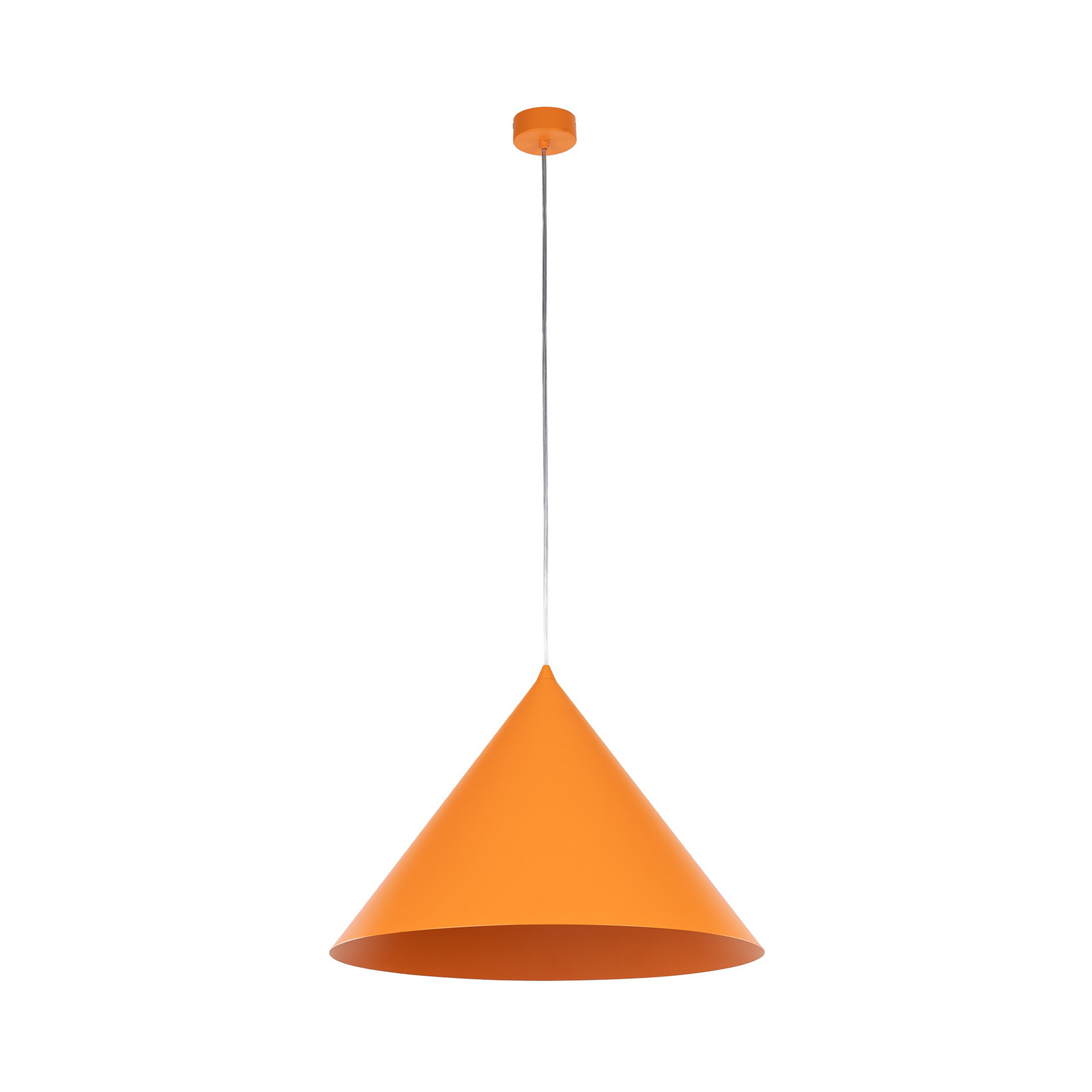 Hänglampa Cono, 1 lampa, Ø 50 cm, orange, E27
